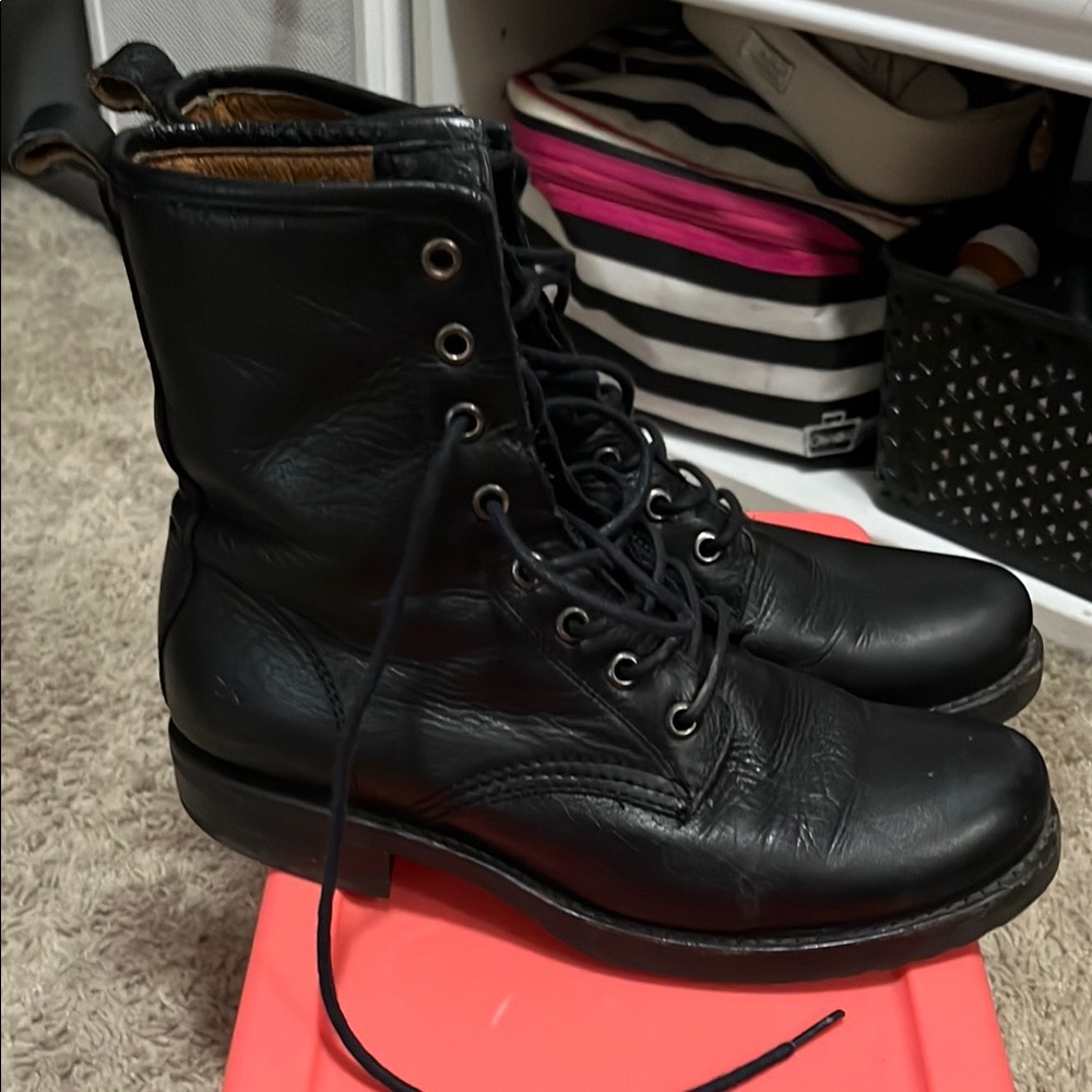Black Leather Women's Boots